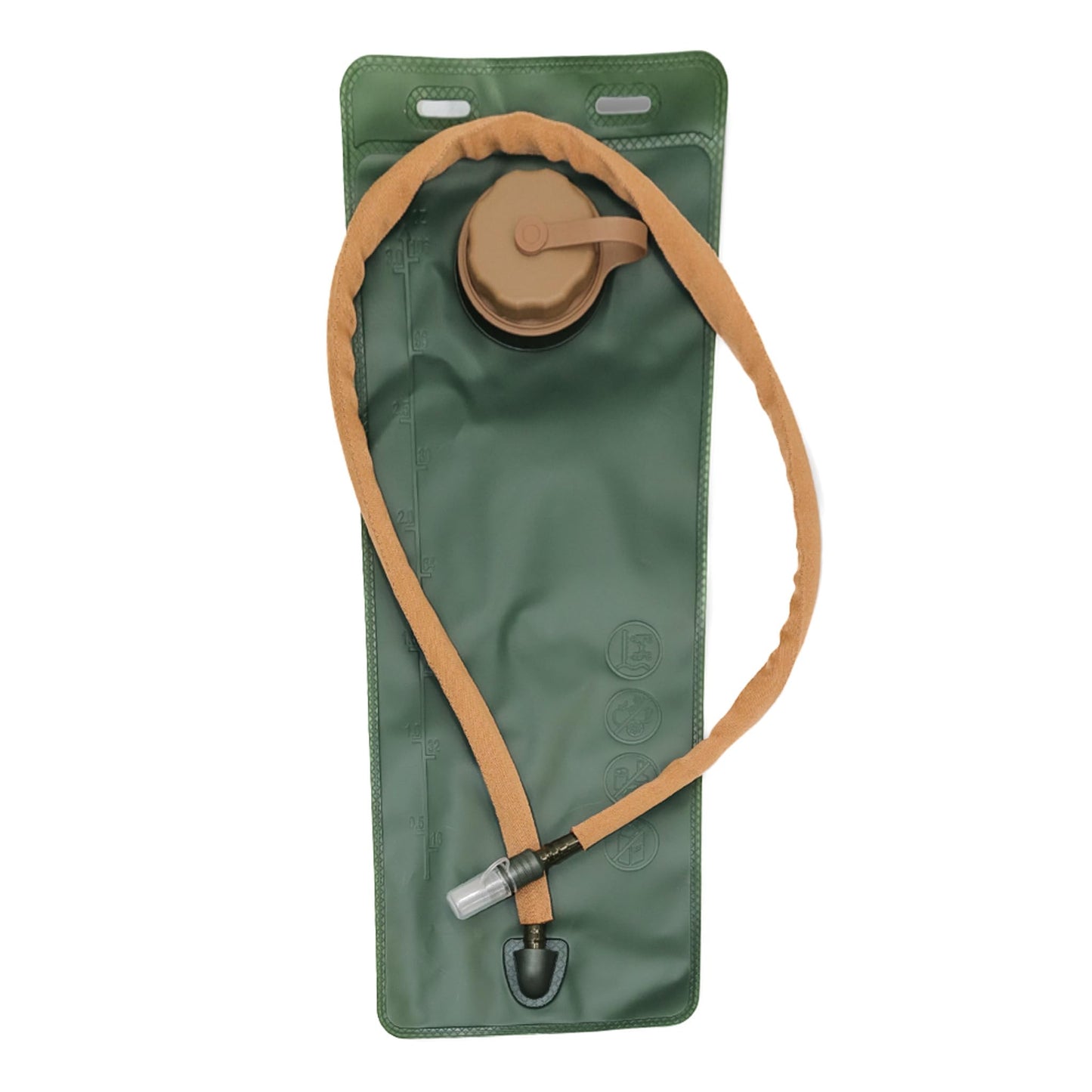 M MCGUIRE GEAR Hydration Bladder, 3L/100 oz. Water Bladder, Leak Proof Hydration Pack, Water Reservoir with Insulated Drinking Tube for Hiking, Cycling, and Biking (Tan)