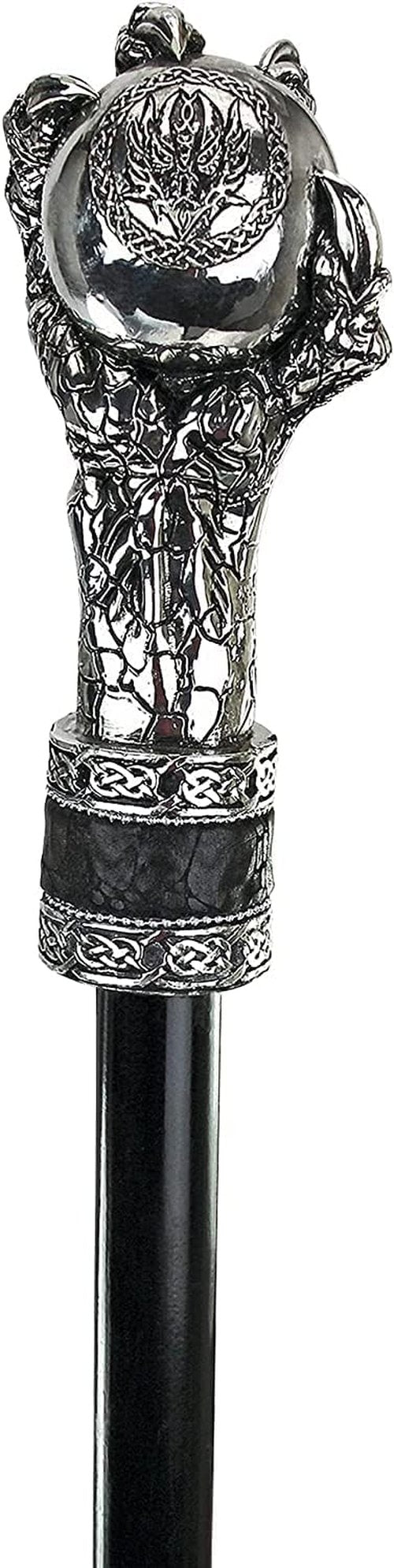 Dragonsthorne Gothic Walking Stick - Design Toscano Dragon Grasp Cane
