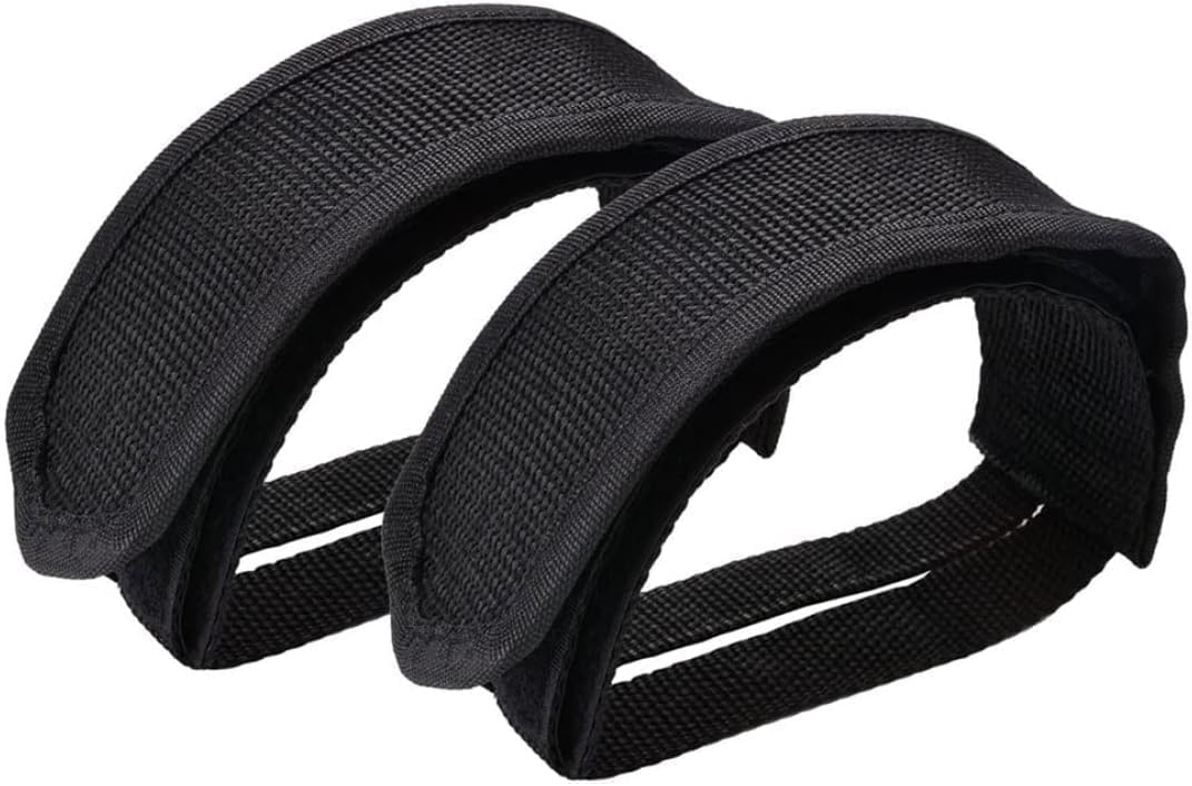 2 Pcs Beam Strap Pedal Straps Cycling Kids Bike Foot Pedal Straps Toe Clips Straps Tape Cycling Parts and Components for Fixed Gear Bike Pedals and Cleats(Black)