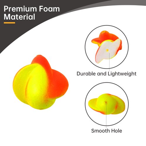 MAFIMOEA 45 Pack Fishing Rig Float Pompano Rigs Float for Spinner Rig Making Fly Fishing Strike Indicators for Trout Catfish Walleye (Mixed Color kit, 45pcs)