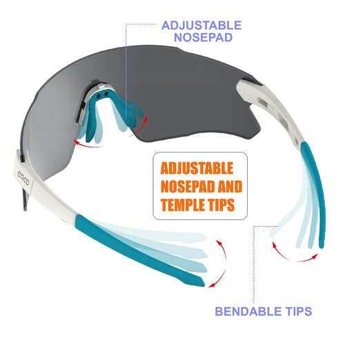 ER00 115 Wrap Around Small Sport Frameless Sunglasses for Teens Women Youth Cycling Baseball Running