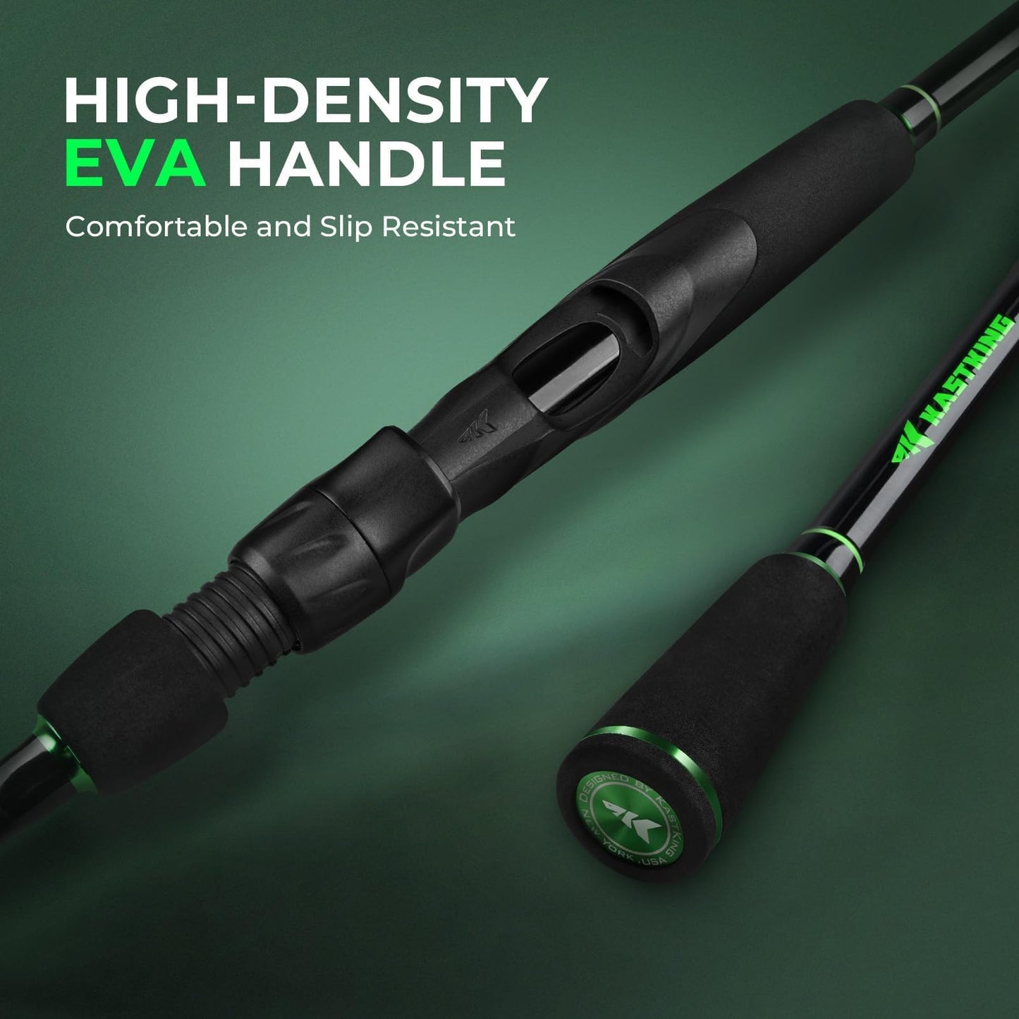 KastKing Zephyr Dual Tip Fishing Rod, Lightweight KastFlex IM6 Graphite Spinning & Casting Rod, Fuji O-Ring Guide, Dual Tips Section for Different Powers, EVA Grip, 7' M & MH Spinning Rod