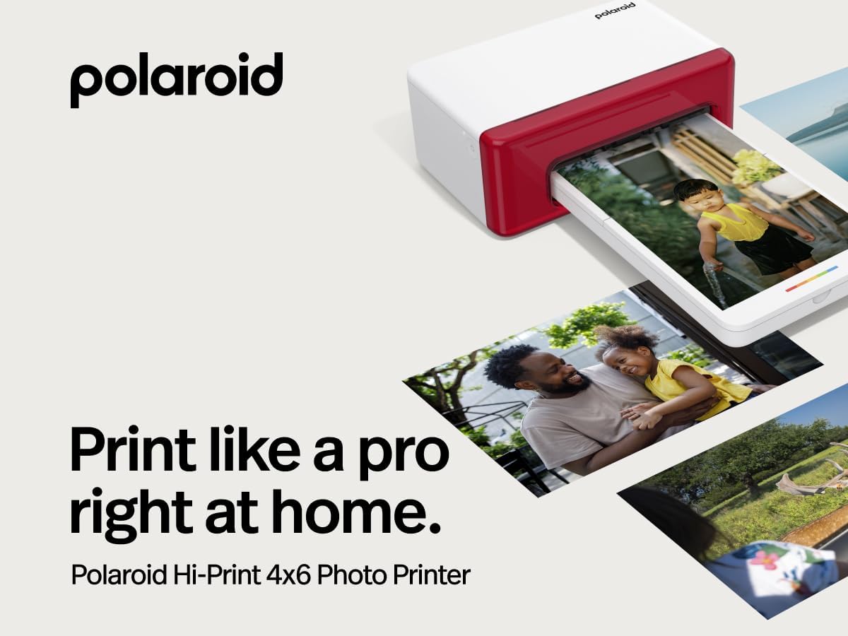 Polaroid Hi-Print Bluetooth 4x6 Photo Printer + Photo Paper Bundle (80 Sheets Included) (6552)