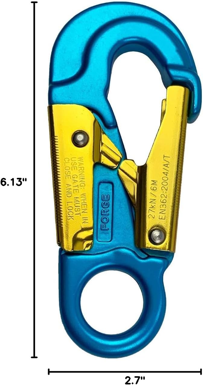 Aluminum Double Lock Captive Eye Forged Snap Hook 27 Kn