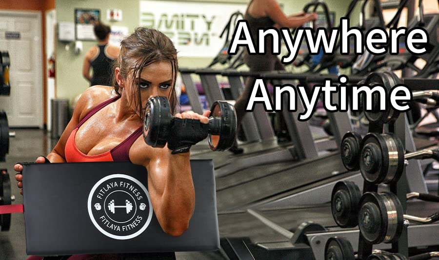 Fitlaya Fitness Preacher Curl Pad Barbell & Dumbbell Bicep Curl Support Isolator Home Gym Equipment for Arms Bodybuilding