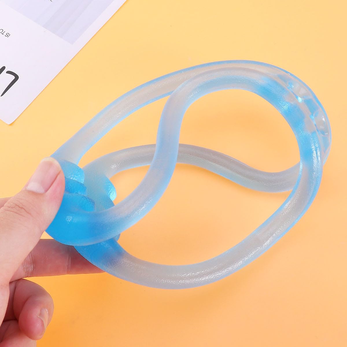 Kisangel 2pcs Silicone Yoga Tension Band 8-Shaped Strap Rope Elastic Pull Bands for Multifunctional Stretching Resistance Workout
