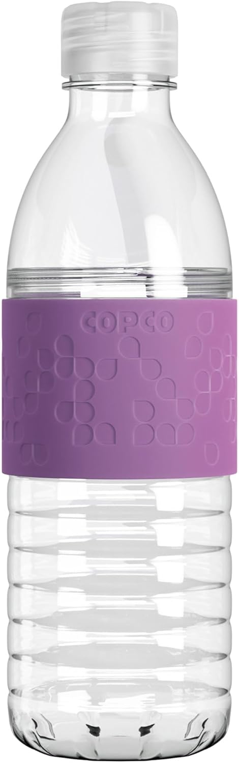 Copco Hydra 16.9 oz Water Bottle with Leak-Proof Lid - Tritan Reusable with Textured Grip Sleeve - BPA-Free, Shatter-Resistant, Dishwasher Safe for Travel, Gym, Work, Outdoors (Pink)