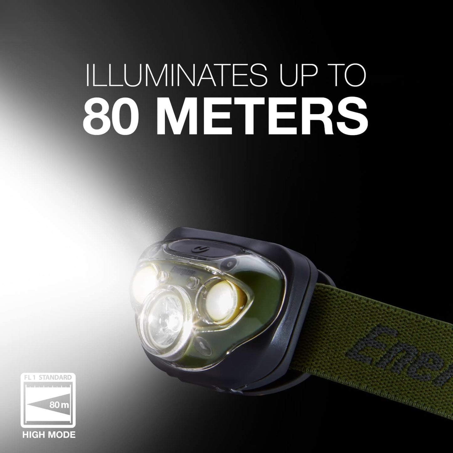 Energizer Vision HD+ LED Headlamp, Water Resistant Bright Headlamp with Digital Focus, Camping Gear and Emergency Light, Batteries Included, Pack of 1