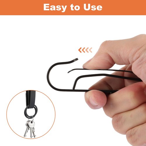 YAYODS 6 Pack Duty Belt Key Holder, Duty Belt Key Clip Tactical Key Holder with Keyring, Tactical Stealth Key Ring Holder for Police and Fire Agencies duty belt, 2.25 Inch Max