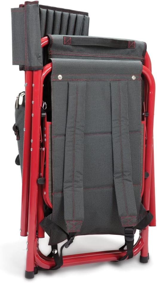 PICNIC TIME NCAA Oklahoma State Cowboys Fusion Camping Chair with Side Table and Soft Cooler - Beach Chair for Adults - Lawn Chair