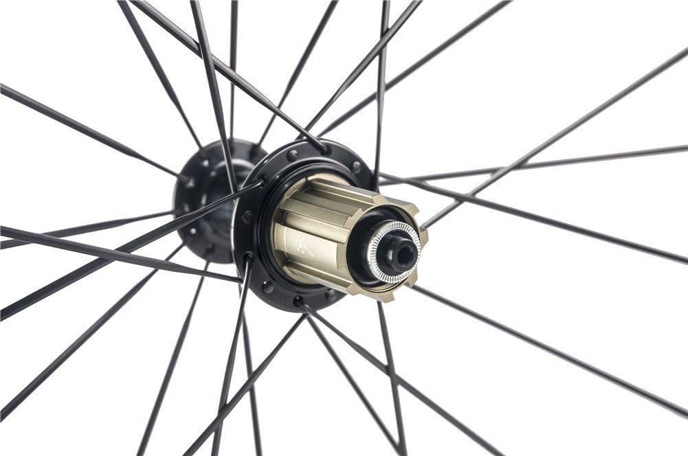 SunRise Bike 1 Pair of Road Bike Carbon 700C Clincher Wheelset Super Light Bicycle Wheels 38mm Depth (fit for Shiman0 Cassette)