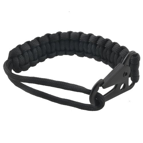 ZZLZX 2PCS Paracord Braided Lanyard 9 inch Backpack Keychain Survival Belt Climbing Lanyard Suitable for Camping Fishing Hunting Outdoors (Black Military Green)