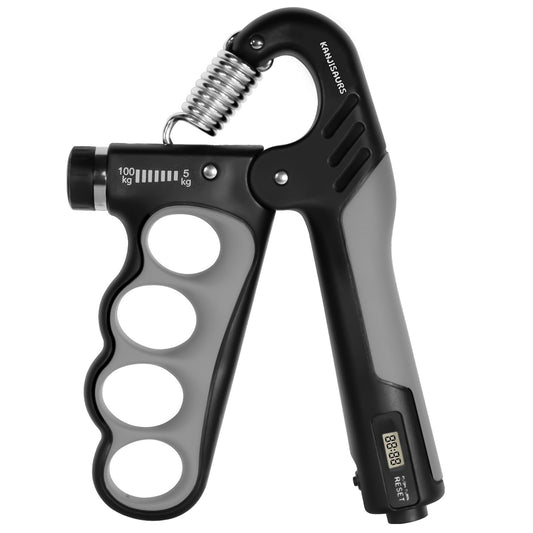 KANJISAURS Grip Strength Trainer,Adjustable Resistance Forearm Strengthener,Five Fingers Grip Strength Trainer with Digital Counter,Hand Gripper Strengthener.