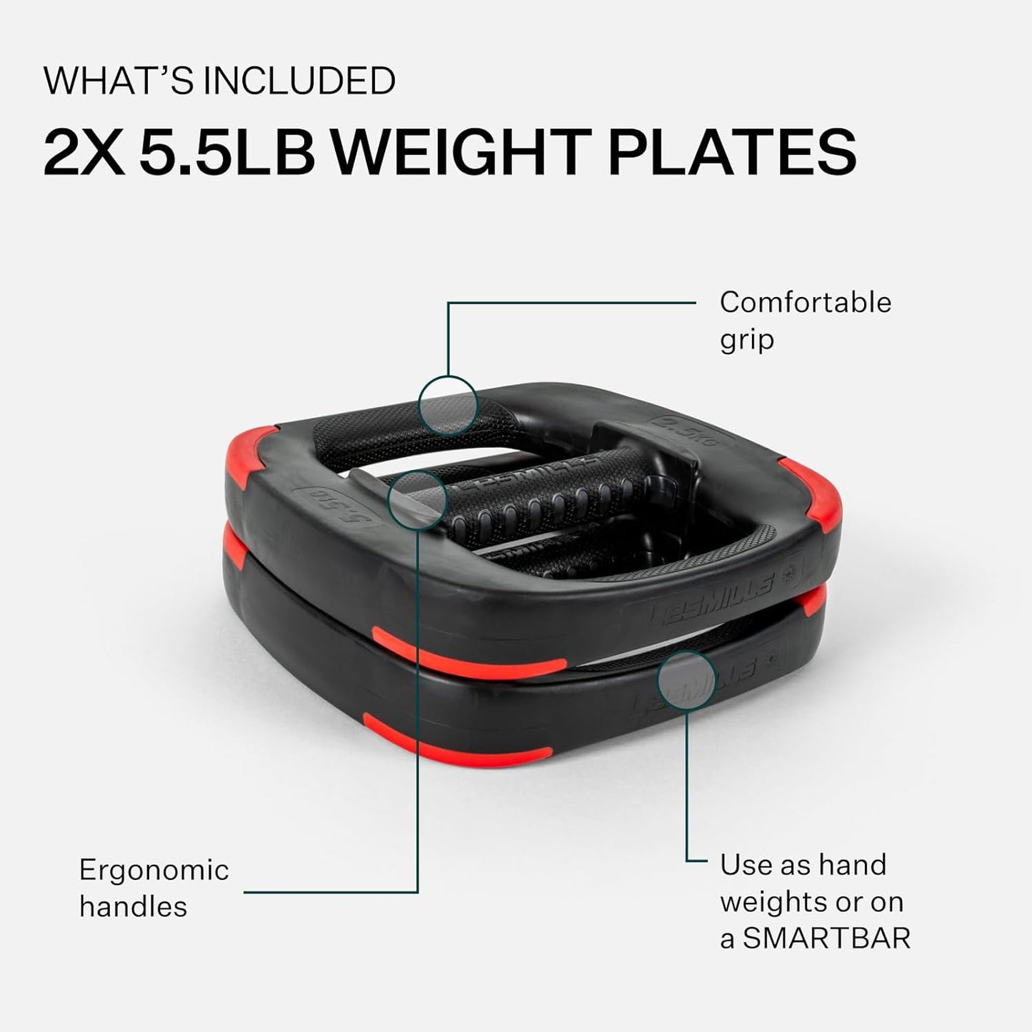 Les Mills™ Dual Purpose Ergonomic Exercise Weight Plates for Total Body Workouts