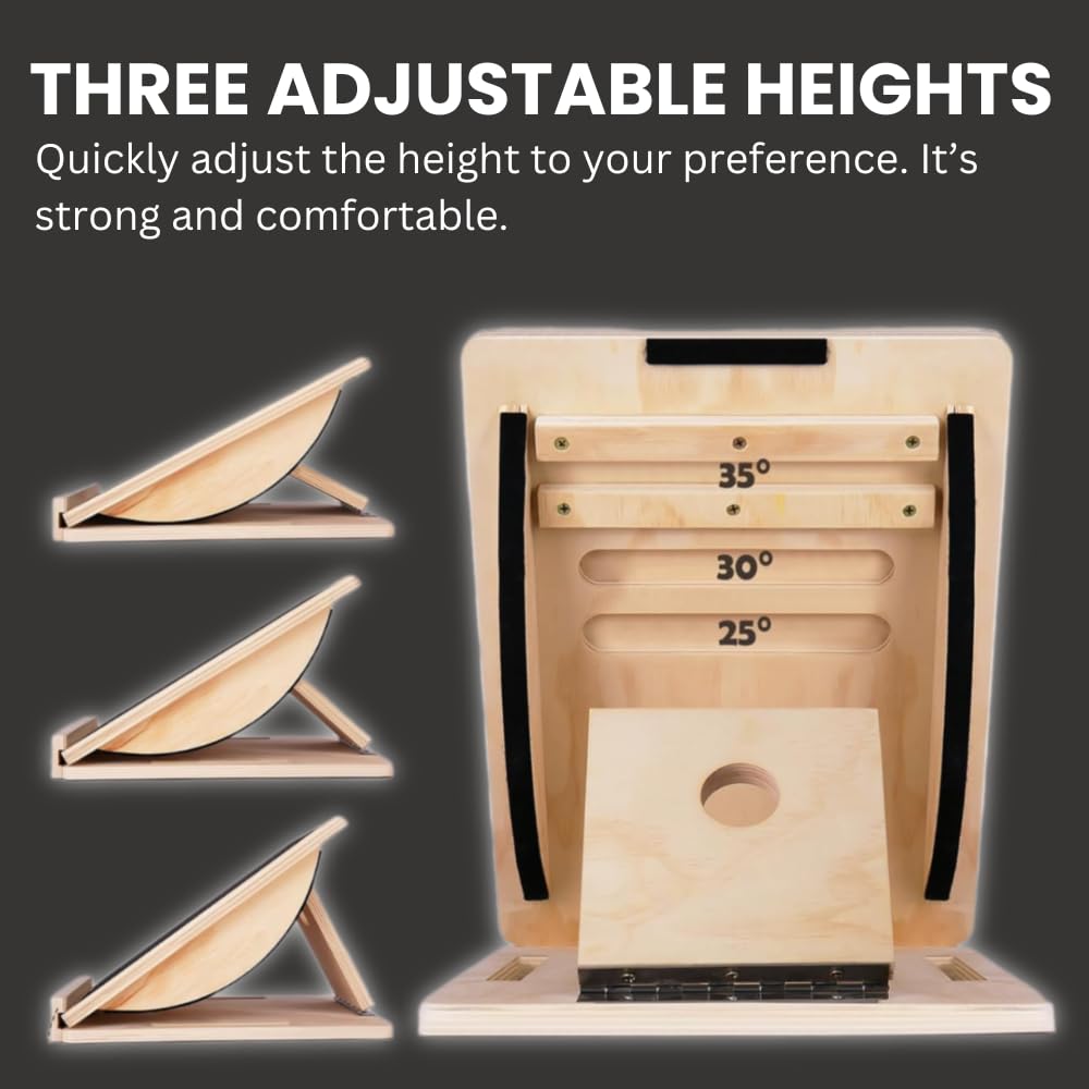 ABCDLIFE 2-in-1 Fitness Slant Board for Calf Stretching Adjustable Incline Board for Mobility, Rehab, Yoga, Pilates, Planter Fasciitis Calf Stretcher Balance Board for Feet Heel Ankle – Portable