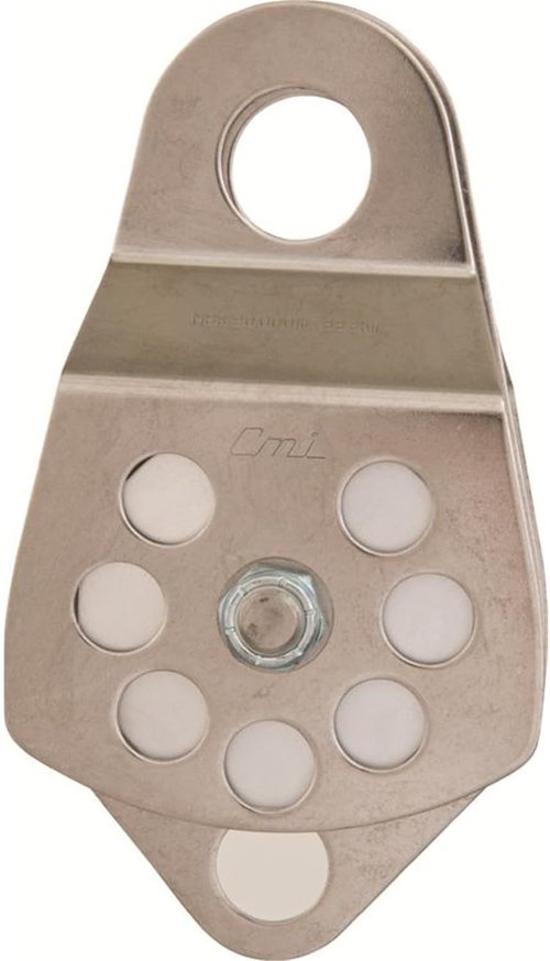 CMI 3" Double Pulley with Bearings, Stainless Steel Sideplates and Aluminum Sheaves - RP105D