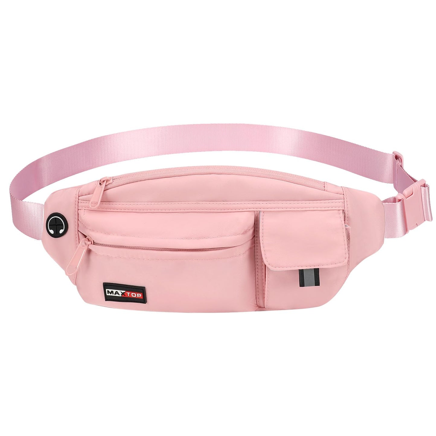 MAXTOP Fanny Pack Shoulder Bag Belt Bag with Headphone Jack Water Resistant Waist Bag Running Phone Holder for Women Yoga Gym Jogging Workout Fitness Exercise Dog Walking