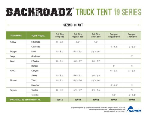 Napier Backroadz Truck Tent, Grey/Green, Full Size Short Bed (5.5'-5.8') & Rightline Gear Truck Bed Air Mattress with Built-in Pump, 5 to 6 Foot Bed