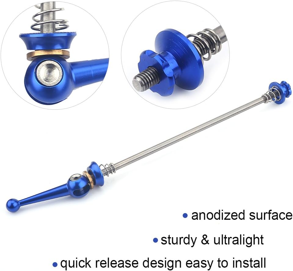 2Pcs ycle Skewers Ultralight Titanium Alloy Quick Release Skewers Set Bike Replacement Repair Parts Accessory For Mtb Road Bike (Red) Lightweight Quick Release Skewers Carbon Fiber ycle Skew