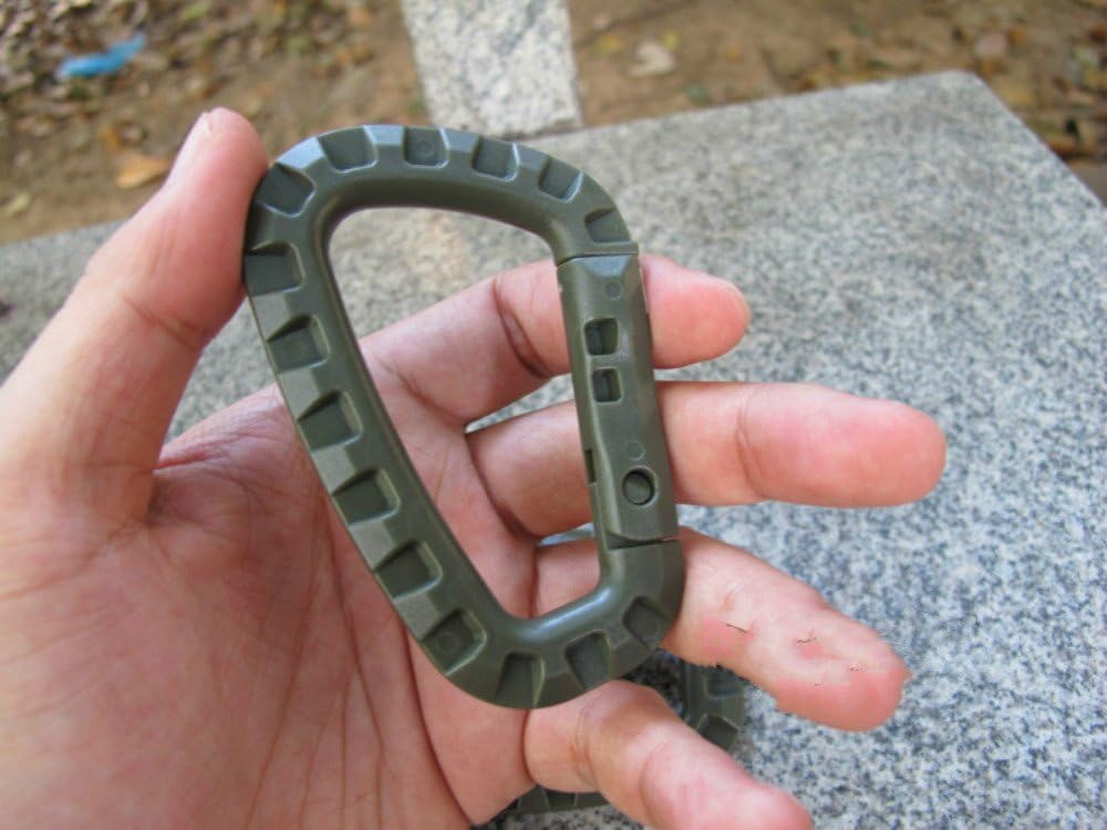 SZHOWORLD® 3 Pack Lightweight D-Ring Carabiner Hanging Hook Tactical Link Snap Keychain