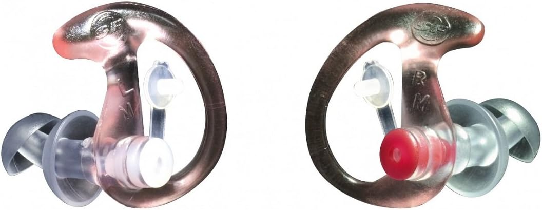SureFire EP3 Sonic Defenders Filtered Earplugs, Double Flanged Design, Reusable