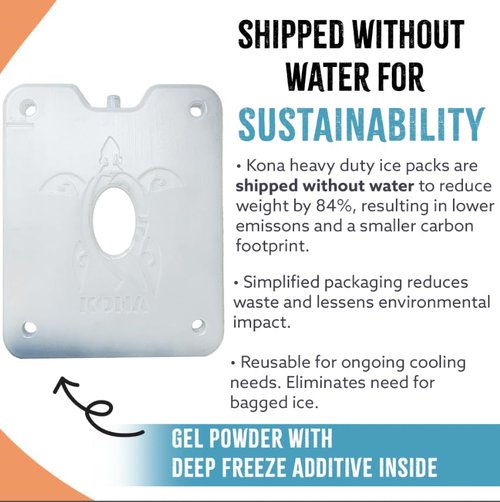 Kona Large Reusable Ice Packs for Coolers – Turtle Design for Long-Lasting Cold, Freezer Packs, Ice Packs Cooler – Ideal for Camping, Travel, and Lunchboxes (Set of 2)