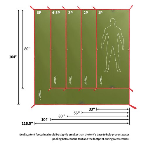 Frelaxy Tent Footprint, Waterproof Camping Tarp, Durable Tent Floor to Elevate Your Camping, Hiking, Backpacking, Hammock, Beach Experience