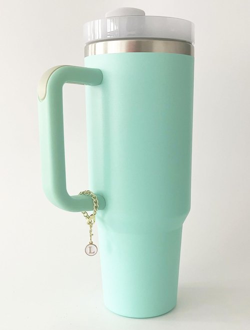 Tovly 2PCS Stanley Cup Accessories Letter Charms Name ID Initial Letter Handle Personalized Charm For Stanley Tumbler (L)