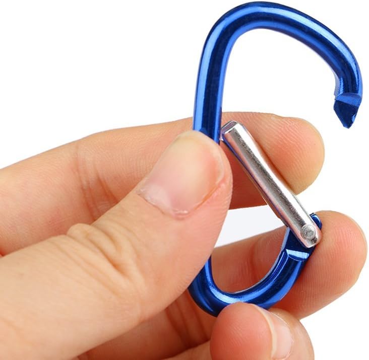 20Pcs 5cm Aluminum Alloy Carabiner, Multicolour Mini Carabiner Keychain, Not for Climbing