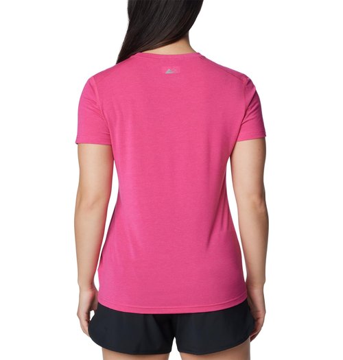 Columbia Women's Endless Trail Running Tech Tee, Ultra Pink, Large