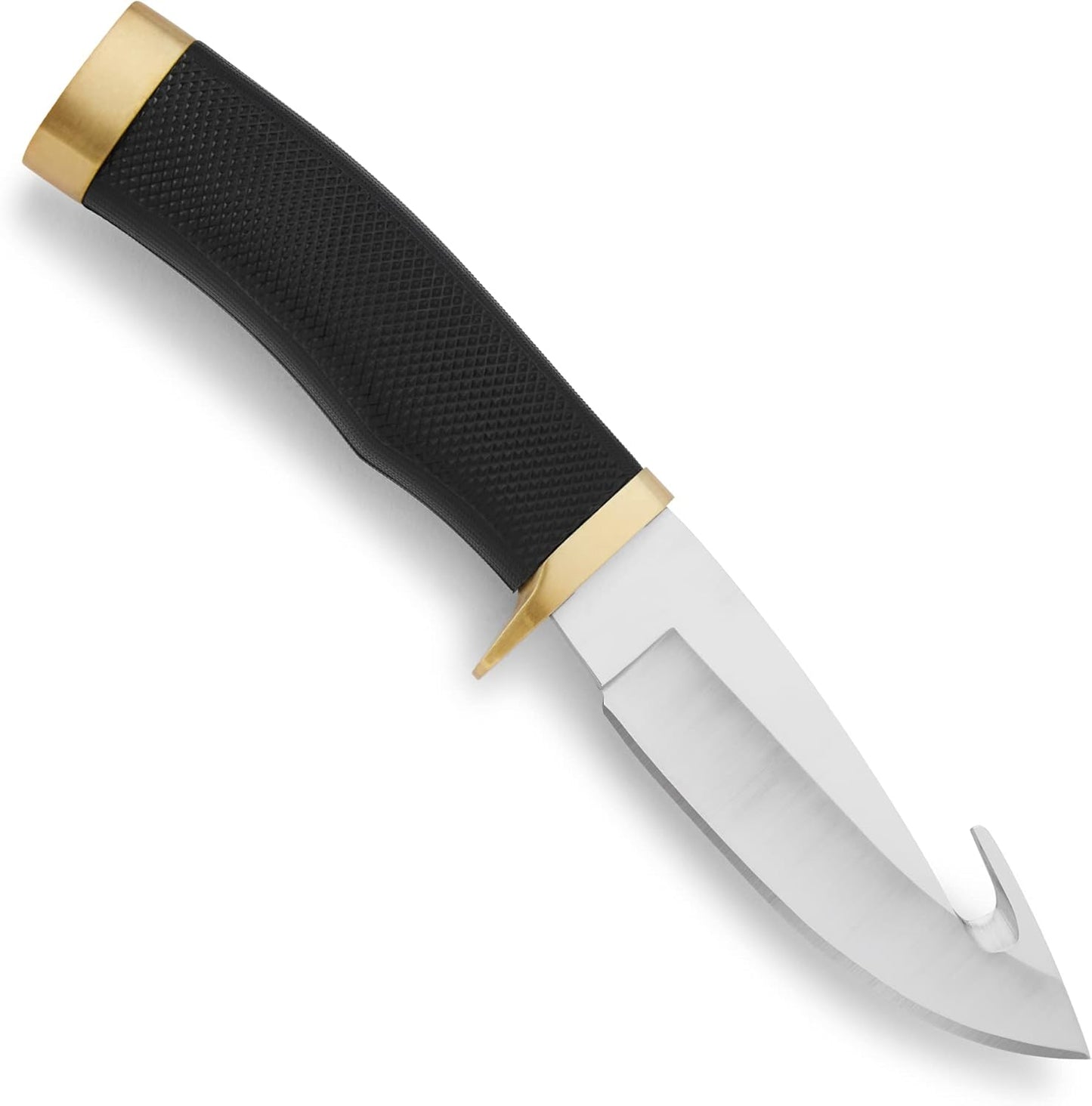 Buck Knives 191 Buck Zipper Guthook Fixed Blade Knife with Leather Sheath