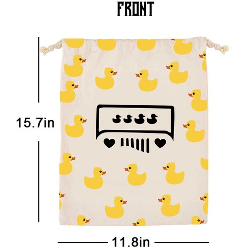 Aievlinkr Yellow Duck Duck Bag,Rubber Duck Drawstring Bag,Reusable Rubber Duck Bag,Great Gift for Any Duck Enthusiast