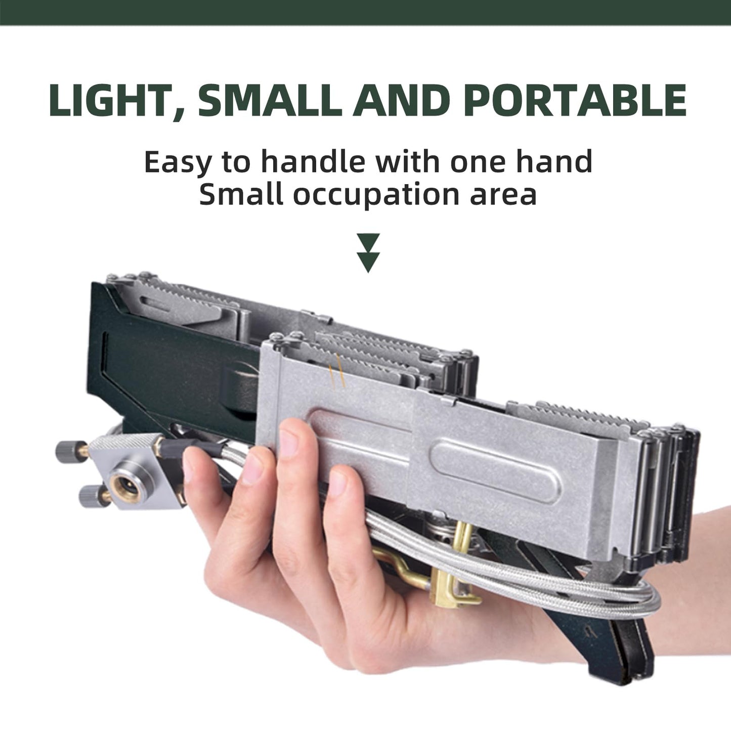 BRS-32 Portable Foldable Camping Stove Expandable Double Cooktop - Easy to Operate, Camping Kitchenware with BRS-191 Electronic Igniter