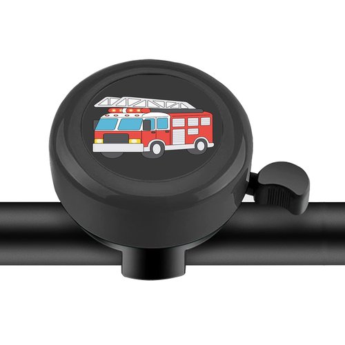YeloYolker Kids Bike Bell, Cute Handlebar Ring Bell for Boys, Toddlers, Children's Bicycle Accessories for Tricycle, Scooter (Fire Truck)