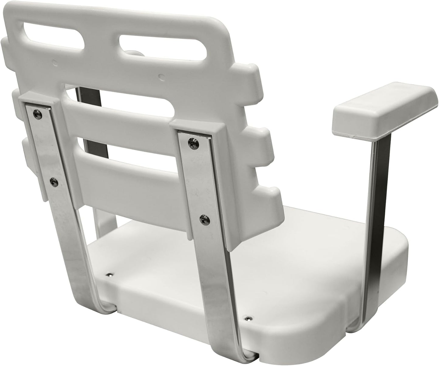 Wise 8WD562-1-710 Ladder Back Helm Chair Seat Shell with Mounting Plate, No Cushions