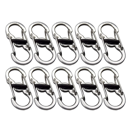 KeySmart 10 Pack Quick Disconnect Key Carabiners - Quick Release Dual and Mini Carabiner Clip, Stay Organized with Carabiner Keychains Clip, Easy Twist to Lock and Unlock, Never Lose Your Keys