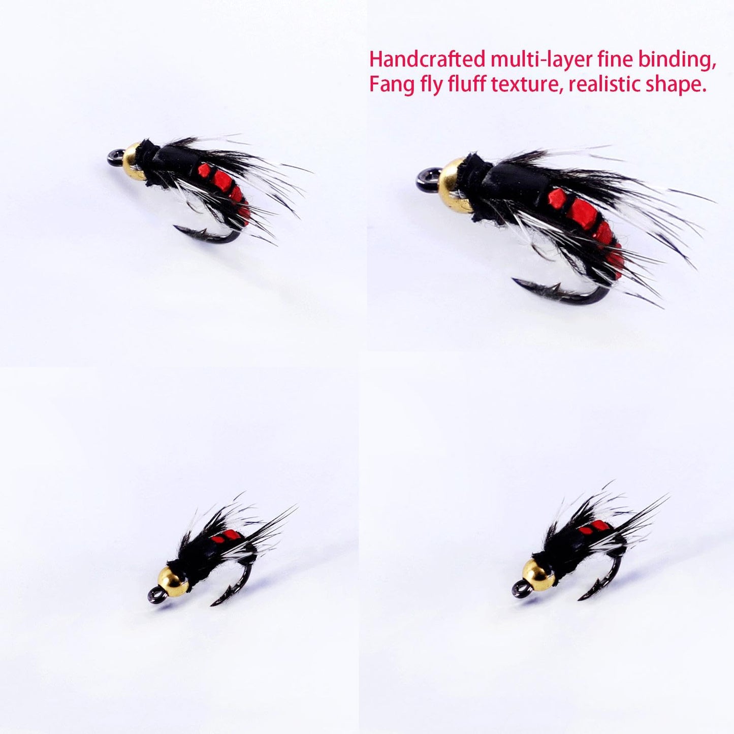 10pcs Fly Fishing Lures Kit Fishing Fly,Fly Fishing Kit Fly Fishing Lures,Handmade Lures Assortment Kit Artificial Bait Hooks for Bass Trout Salmon Fishing,Suitable for Freshwater and Saltwater