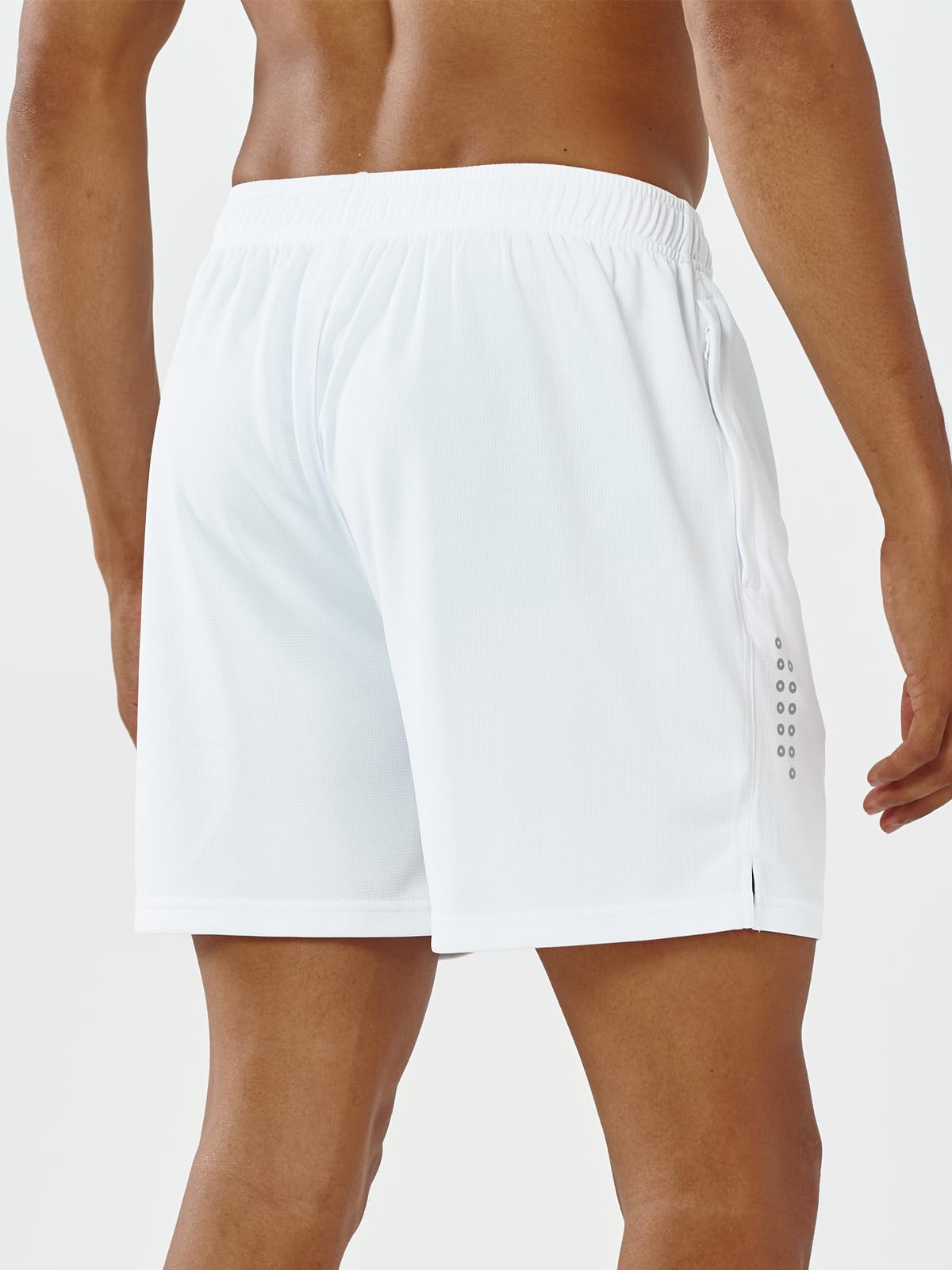 NORTHYARD Men's 5" Athletic Running Shorts Workout Gym Quick Dry Shorts Lightweight Mesh Tennis Shorts for Men Exercise White