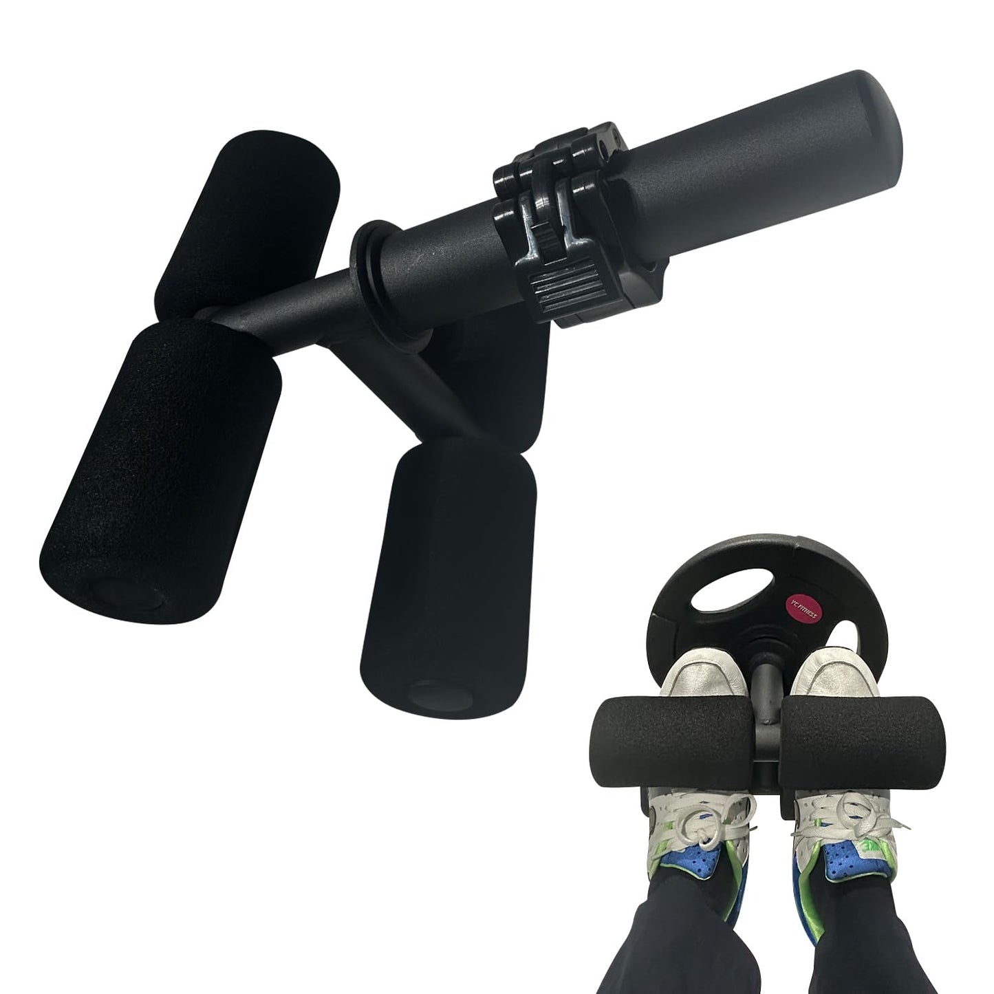 CONFTO Tib Bar, Tibia Dorsi Calf Raise Machine, Tibialis Trainer, Knees Over Toes Equipment for Strengthening Lower Leg Muscles Calves/Shins/Ankles, Fits 2" Olympic Weight Plates