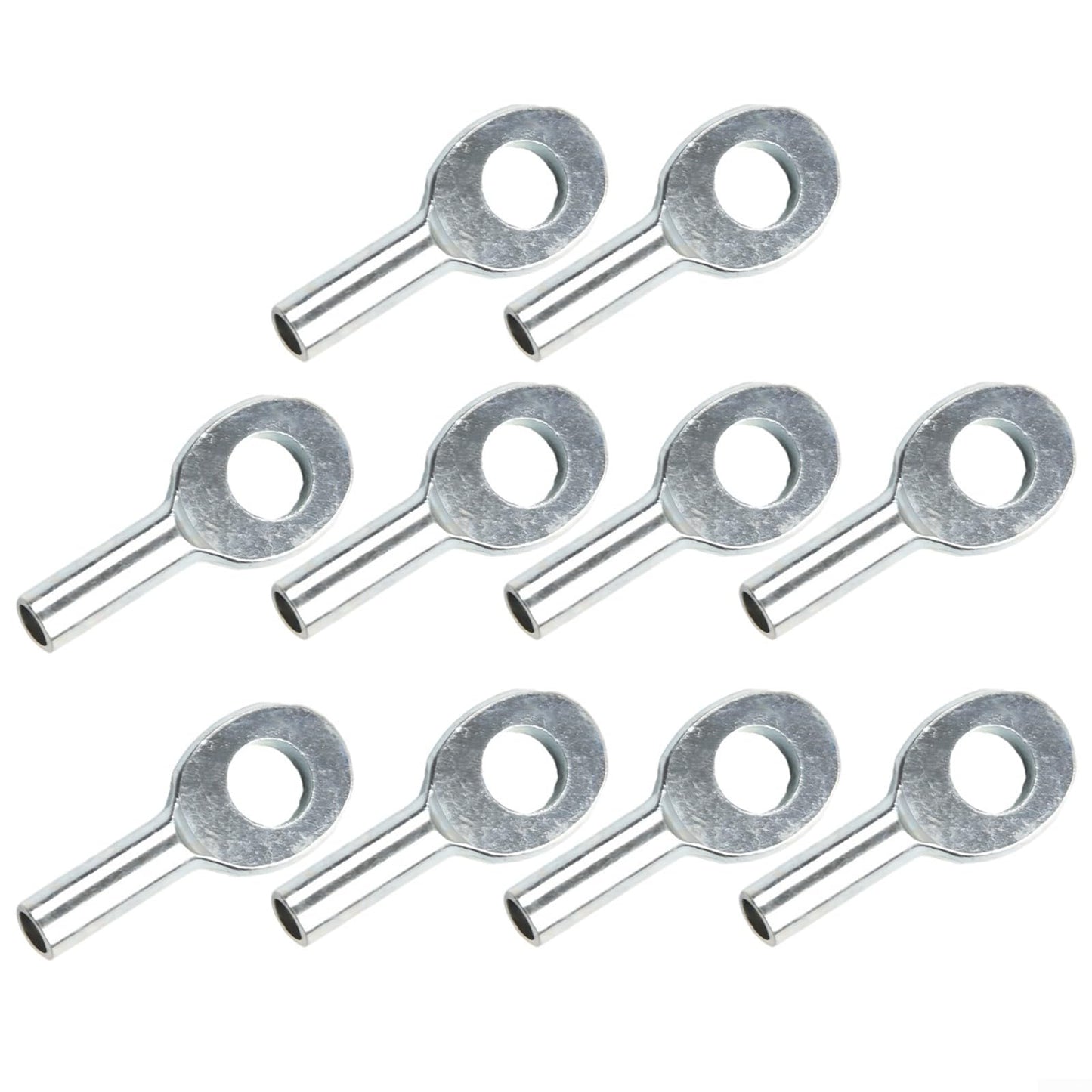 10 Pcs Gym Pulley Machine Cable Eyelet Terminal Interface Port, Gym Machine Accessories For 5Mm/6mm Cable Ball Stopper Interface Port Components For Various Equipment Cables(6mm)
