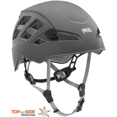 Petzl BOREO Men's Helmet - Durable Rock Climbing Helmet with Enhanced Head Protection - Grey - M/L