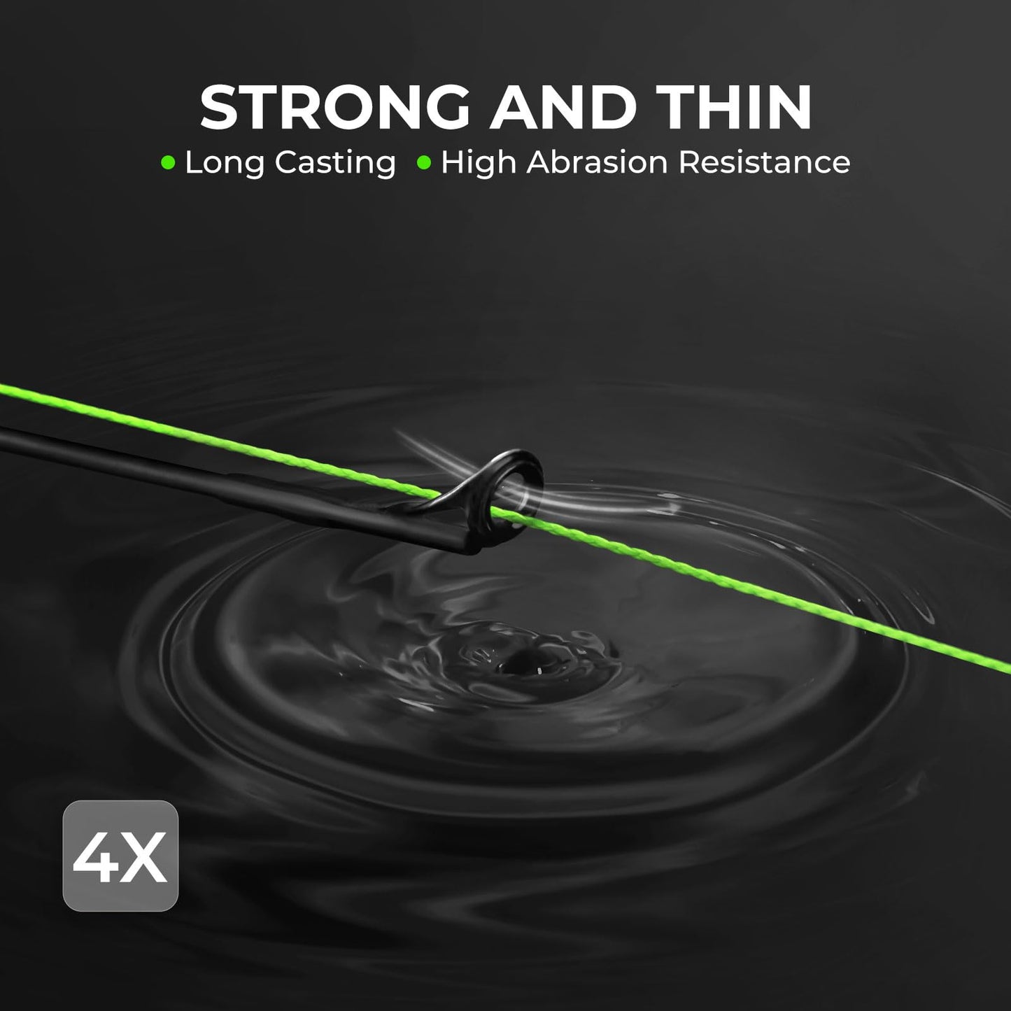 KastKing Superpower ColorShield Braided Fishing Line, Neon Green, 20LB, 500Yards, X4