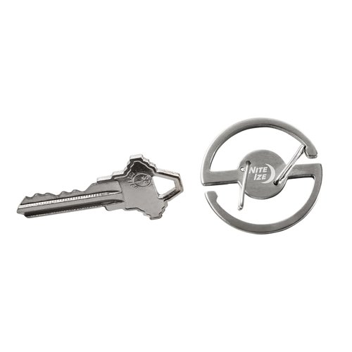 Nite Ize Medallion Key Carabiner, Stainless Steel Key Ring Carabiner With Dual Gates
