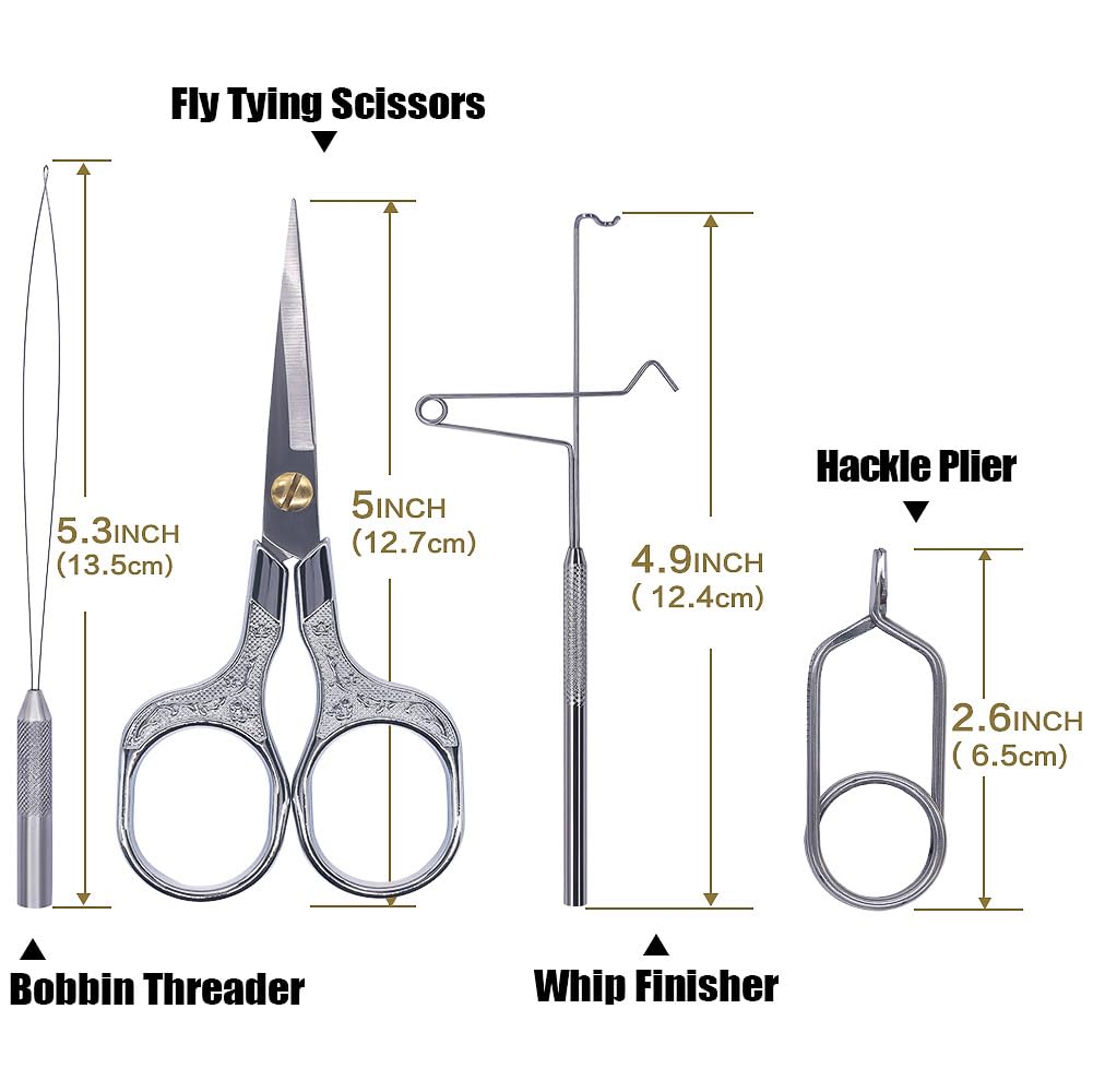 XFISHMAN Fly-Tying-Kit-with-Tools-Materials Fly-tieing-Starter-kit for Fly Fishing Lure Building jig Making Set