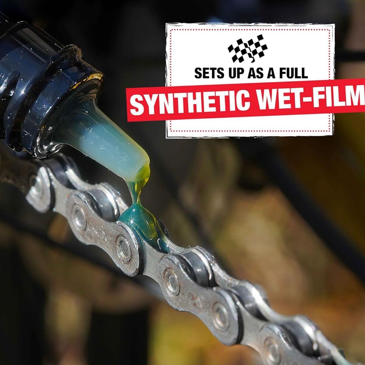 Finish Line WET Bicycle Chain Lube, 4-Ounce Drip Squeeze Bottle
