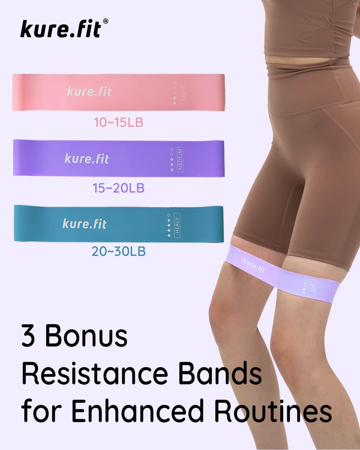kure.fit Peach Wrist & Ankle Weights + Purple Hand Weight Bars Bundle Set