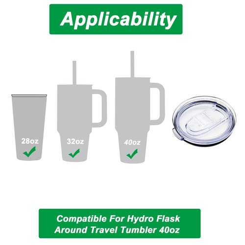 Tumbler Lids Replacement for Hydro Flask 40 oz Tumbler Lid,Travel Replacement Lids Accessories Compatible for 32oz 40oz Hydro Flask Tumbler 2Pcs