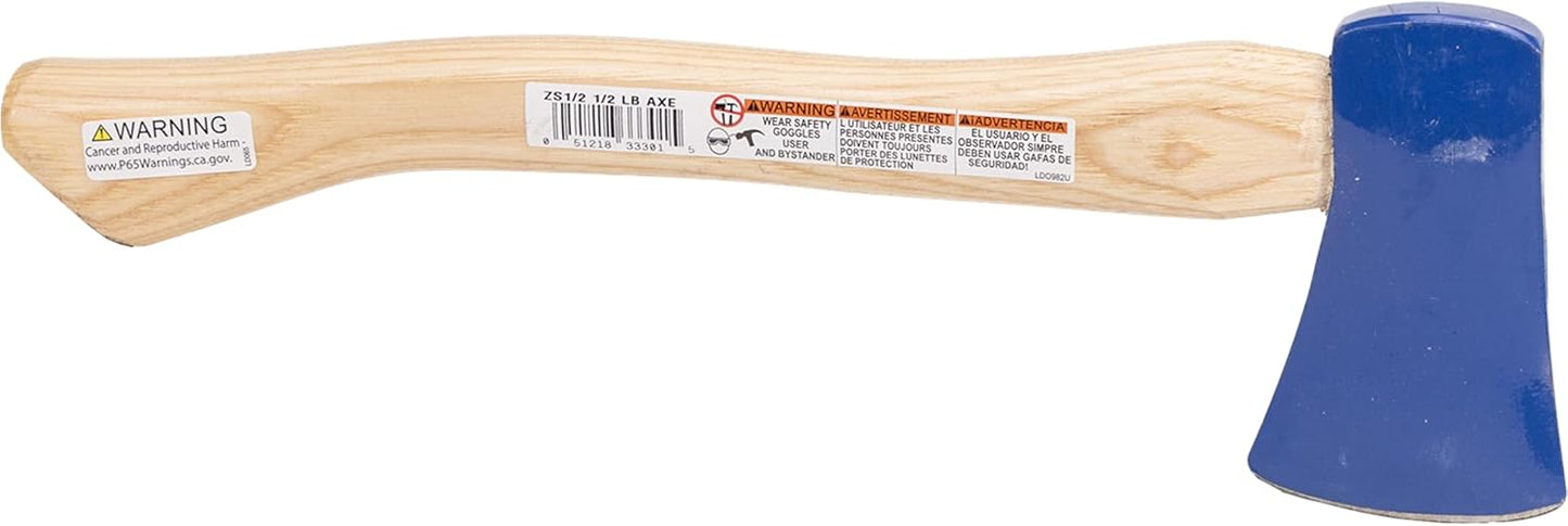 VAUGHAN Sportsman Camp Axe, Made in The USA, Fits in Tackle Box, 10 Inch Hickory Handle, VN33301
