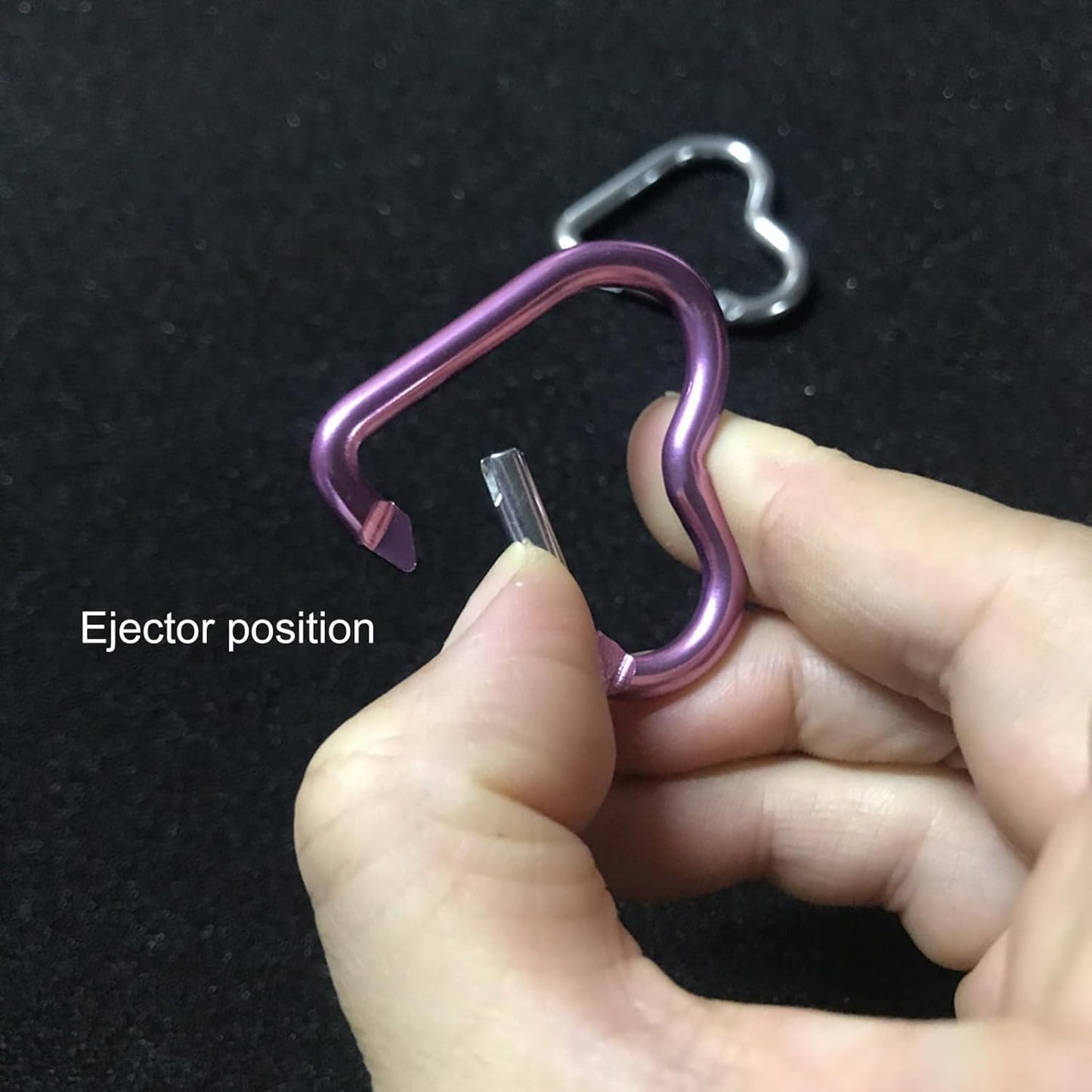 10Pcs Pink Heart-Shaped Carabiner Hooks Strong Load-Bearing Quick Link Key Holders Aluminum Material Creative Shape High Durability Camping Buckles, Accessory and Keychain Carabiners
