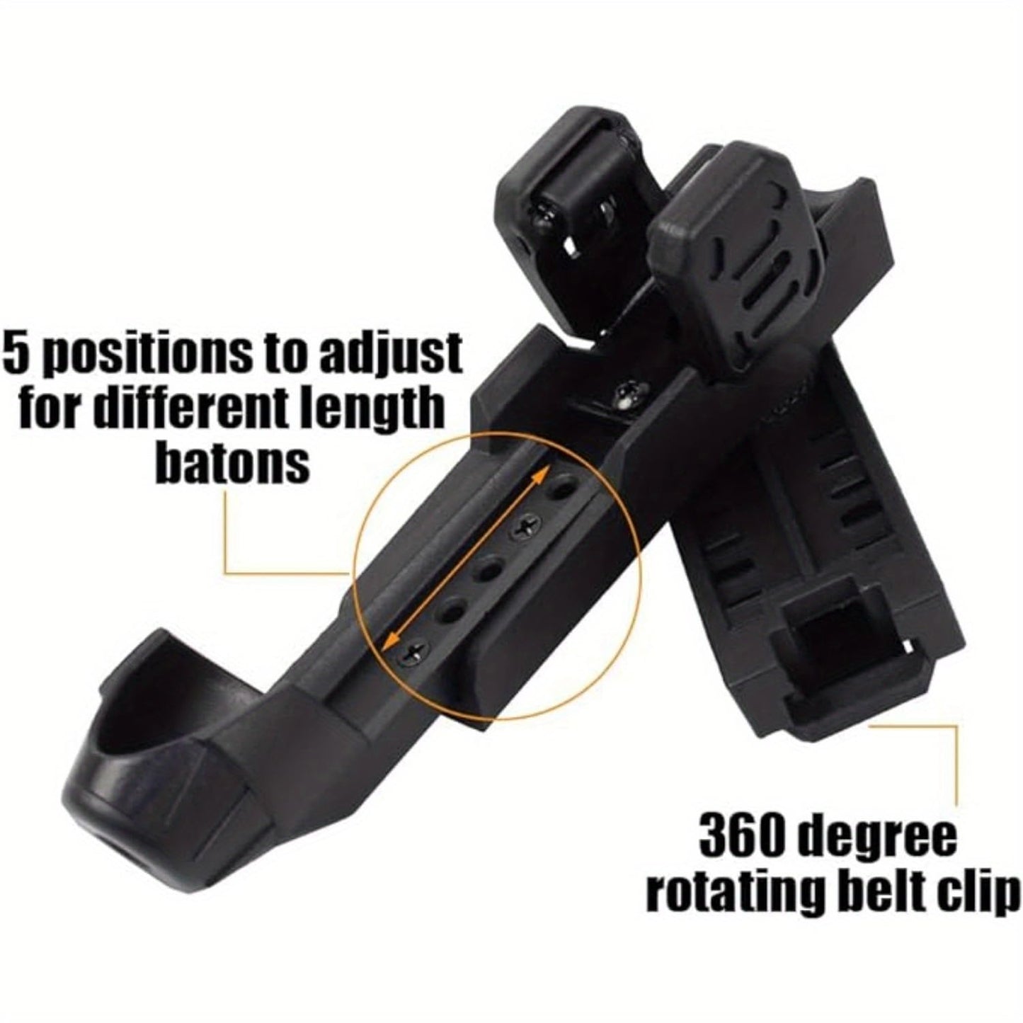 Expandable Baton Holster, 360 Degree Duty Belt Flashlight Holder Telescopic Baton Holder,Tactical Baton Pouch for 21"~ 26" Baton(Diameter 0.98"~ 1.14" )